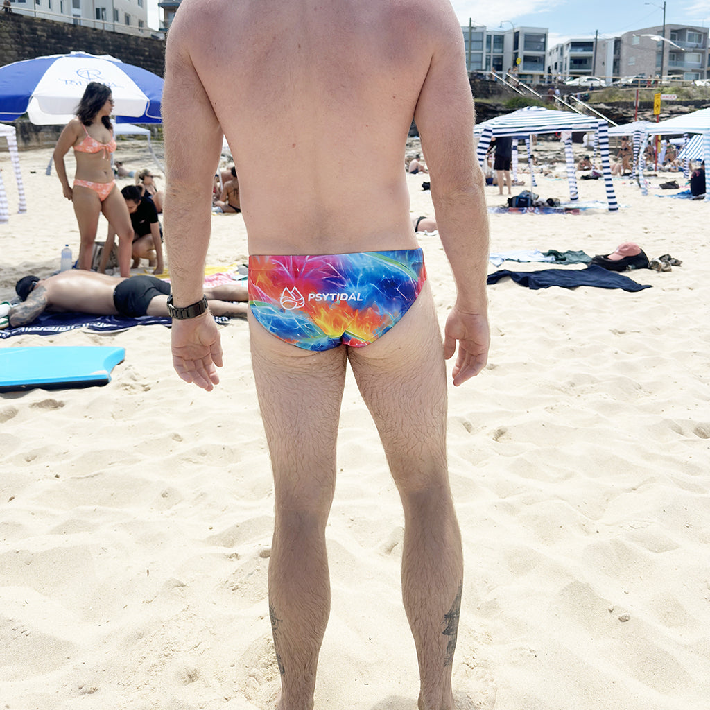 Rainbow Fire Men's Swimming Briefs